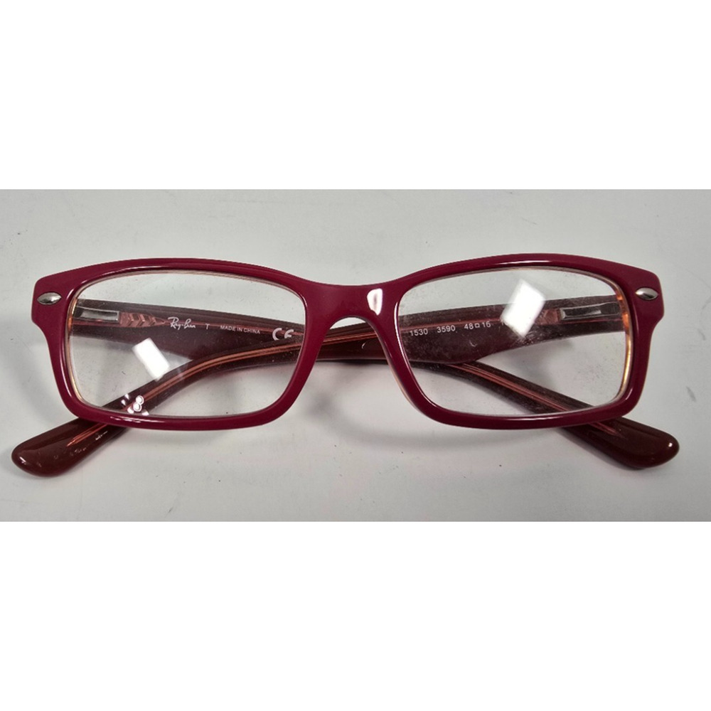 Ray-Ban Jr RB1530 3590 Frames Only Girls Red Rectangle Eyeglasses 48-16-125 4395